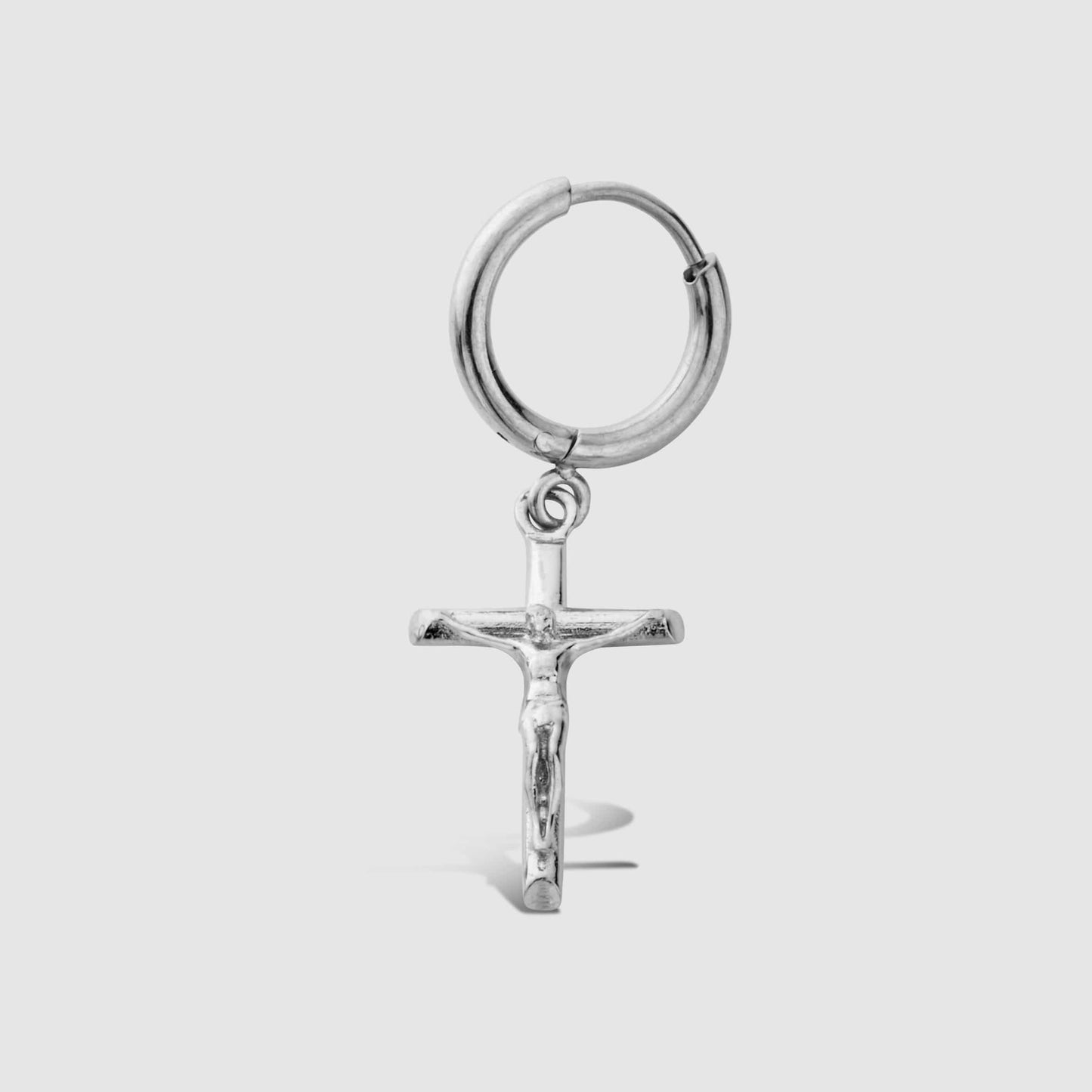 The Silver Crucifix Earring