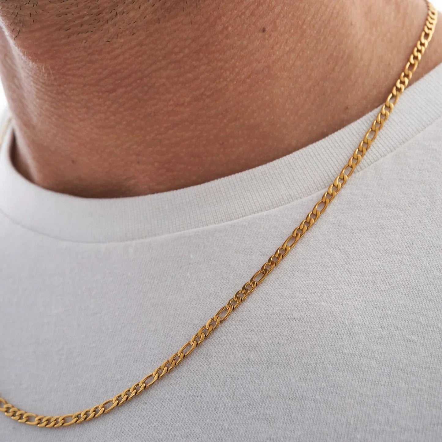3mm Golden Figaro Chain