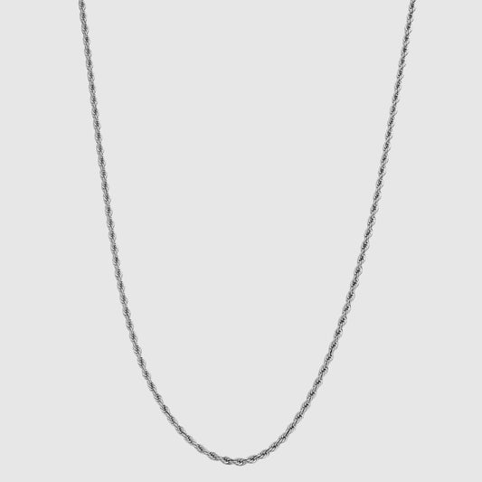 Debonair 3mm Silver Rope Necklace