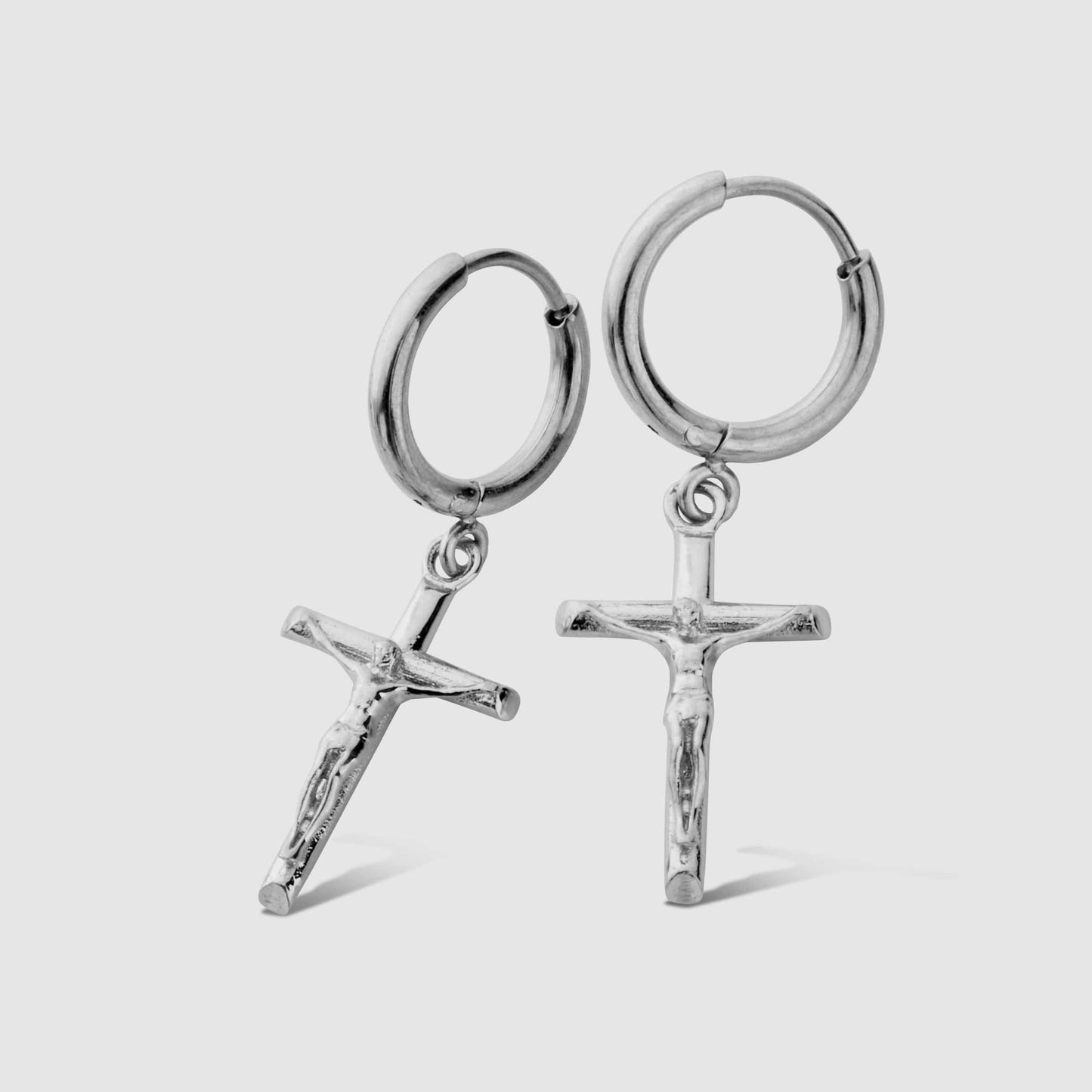 The Silver Crucifix Earring