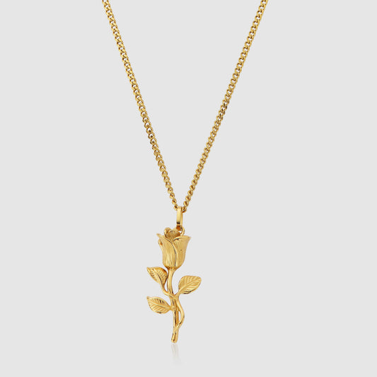 Classy Golden Rose Necklace