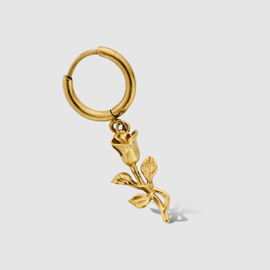 Vintage Golden Rose Earring