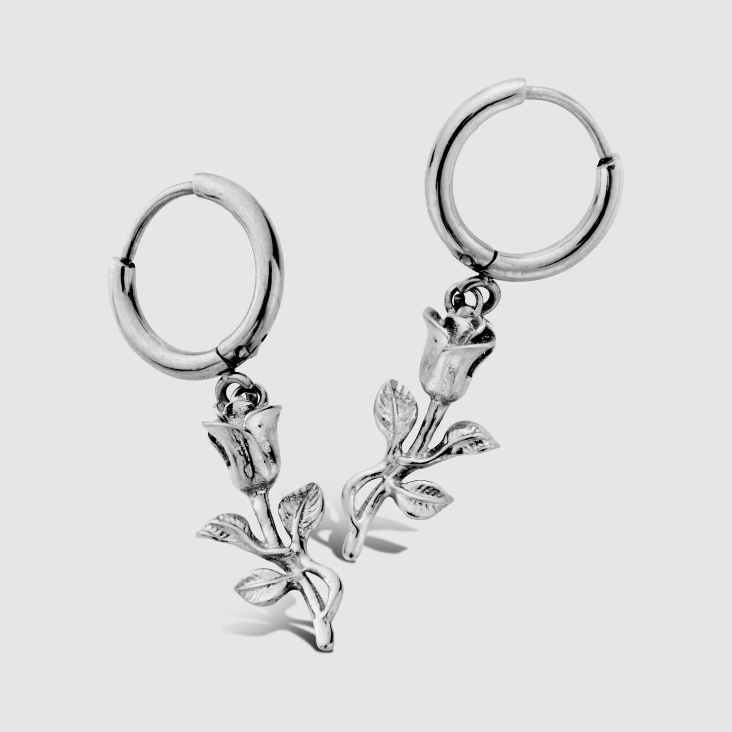 Beautiful Silver Rose Earring