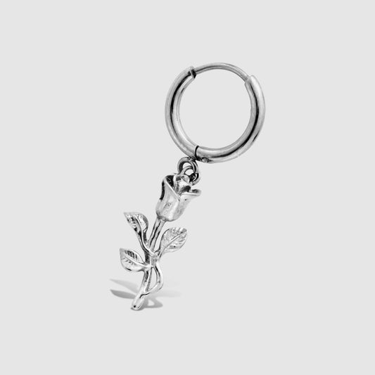Beautiful Silver Rose Earring